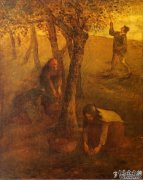 采摘苹果（米勒画作欣赏）