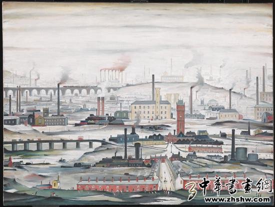 洛利笔下的曼彻斯特《Industrial Landscape》